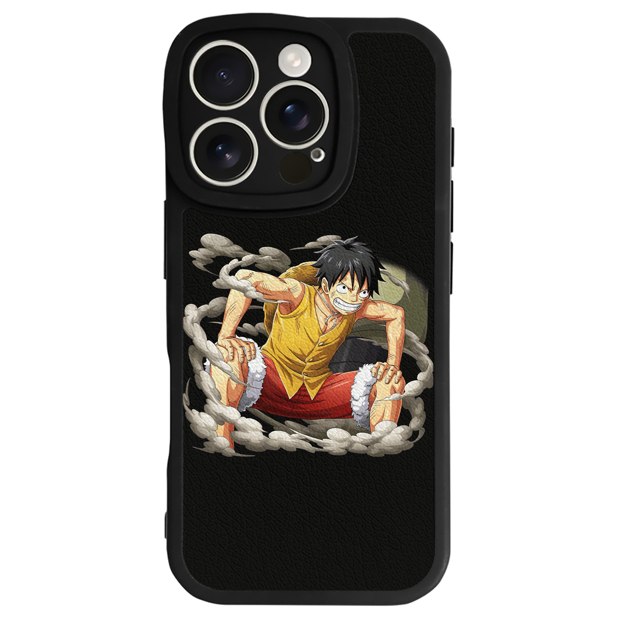 （画像用） ワンピース モンキー・D・ルフィ ONE PIECE Monkey D. Luffy 【iPhone 16シリーズ対応】シリコンスマホケース（レザー調） 材質：シリコン